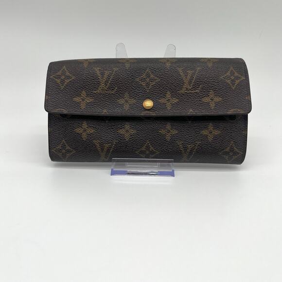 LOUIS VUITTON Monogram Leather Long Wallet with CERTIFICATE of AUTHENTICATION - Picture 5 of 16